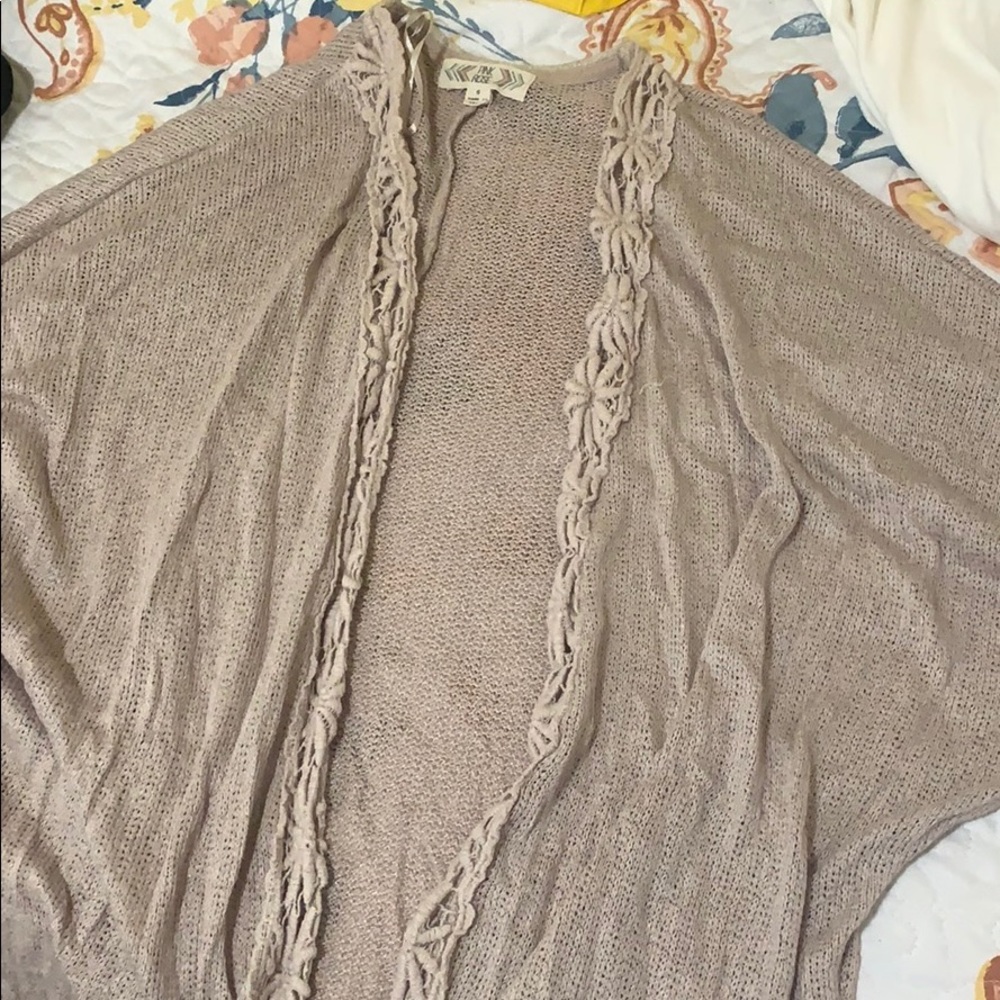 Tan cardigan